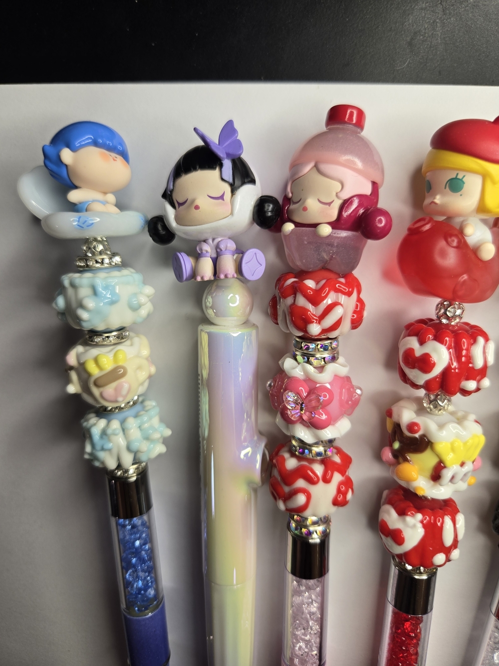 Cute Purple and Pink Character Top Kids Toys Pen Set - Unbranded
